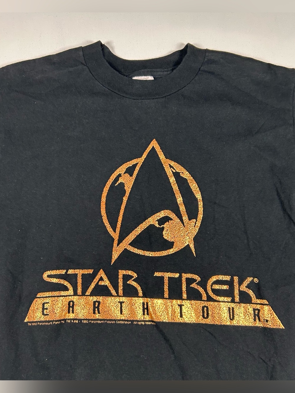 Vintage 90s Star Trek Earth Tour Shirt 3D Print Size MEDIUM SHIRT single stitch